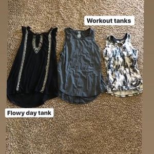 1 casual tank. 2 workout tanks.